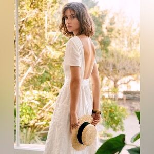 Sezane White Odalie Dress size 38 us size 6